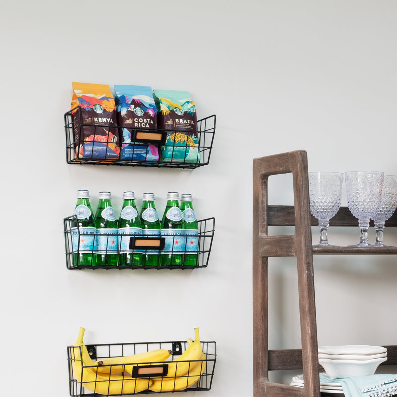 Gracie Oaks Kavir Wall Storage Organizer With Wall Baskets & Reviews
